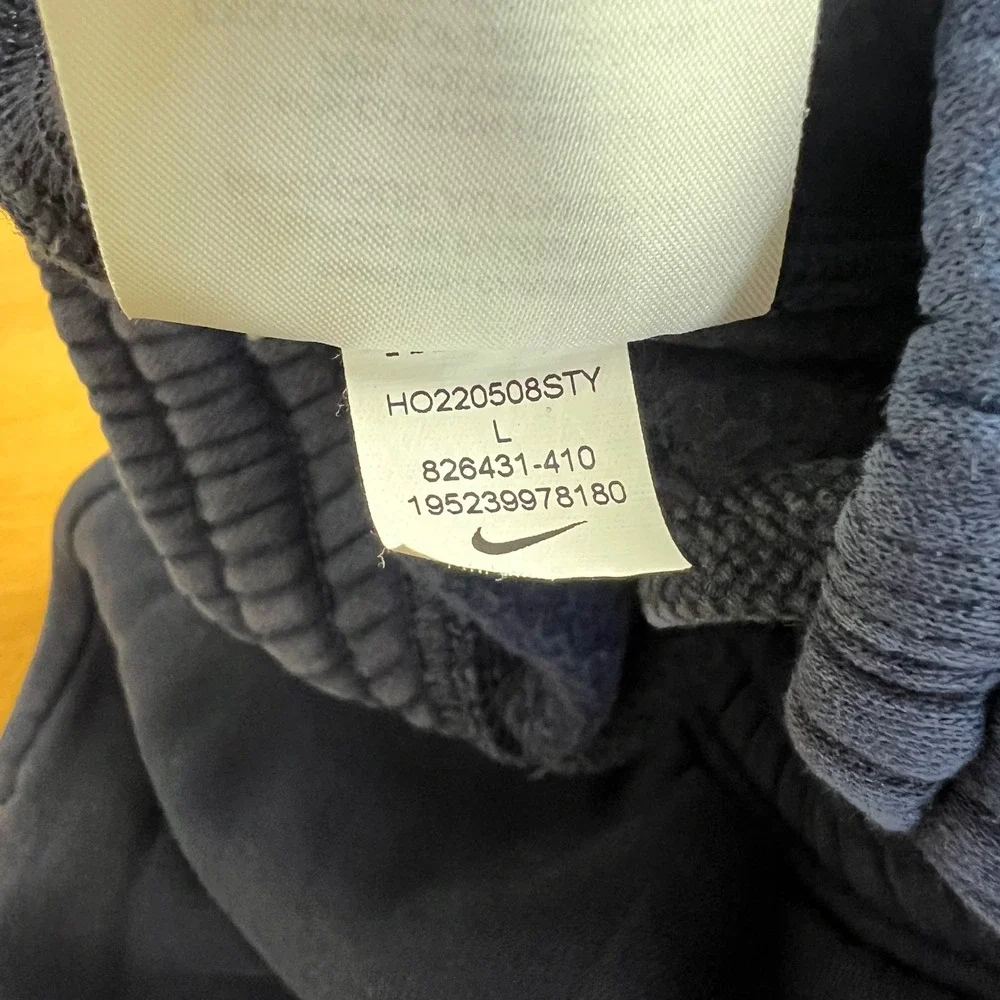 Nike Sweatpants Club Fleece Joggers Mens Size Large Navy Blue 826431-410